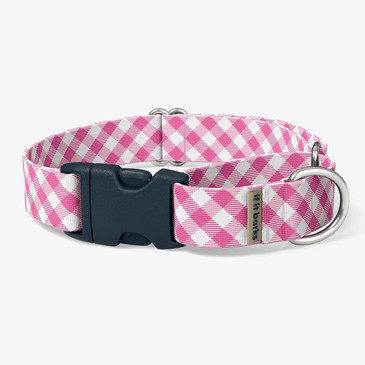 Pink Gingham Martingale Dog Collar Pink Gingham Martingale Dog Collar